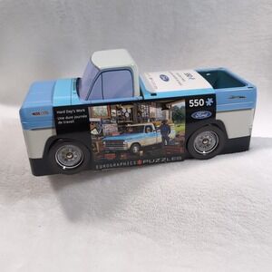 Eurographics 550 Piece Puzzle In Vintage Ford F-100 Pickup Truck Shaped Tin NIB